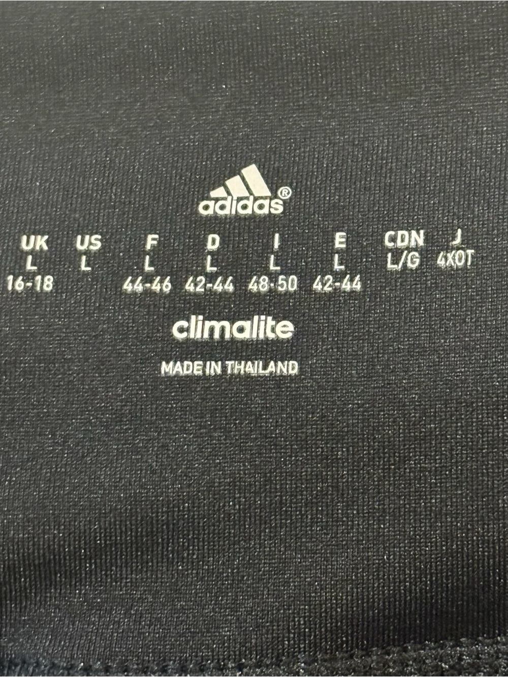 Adidas Climalite Black Leggings High Rise 3 Stripe Athletic Pants Women’s Large - Picture 9 of 12